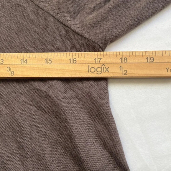 Charli London Women's Brown One Shoulder 3/4 sleeve Jumper Size 1 XS Lightweight - Picture 10 of 14